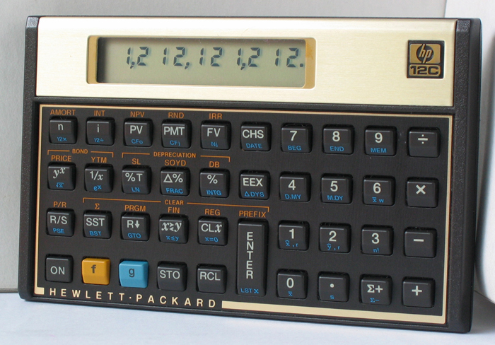 Hewlett Packard HP 12c Financial Calculator With Case 