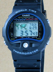 photo of vintage-casio-world-time-thermometer-ts-100 front view sm