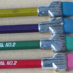 vintage plast-o-cap oversized ferrule pencils 3