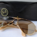 photo of NOS Ray-Ban 50th anniversary sunglasses 62mm. front view 3