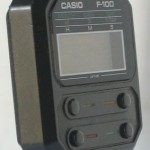 photo of vintage casio-f-100 side view 2