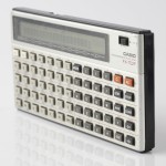 Photo of vintage casio-FX-702P-calculator side view 2