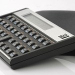 photo of vintage-hp-hewlett-packard-15c-calculator side view