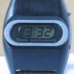 photo of vintage-texas-instruments-digital-watch-space-age-look front view