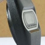 photo of vintage-texas-instruments-digital-watch-space-age-look side view 2