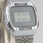 photo of vintage-citizen-P100-digital watch side view 1