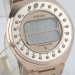 photo of nos-vintage-citizen-gold-calculator-59-2021 front view 2